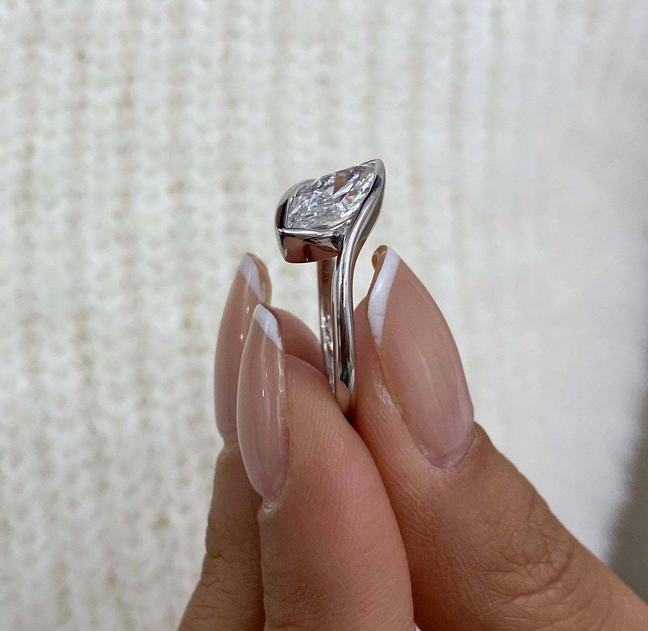1.50ct Marquise Cut Bypass Set Ring
