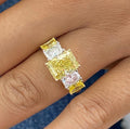 4.5ct Radiant Cut Fancy Proposal Ring