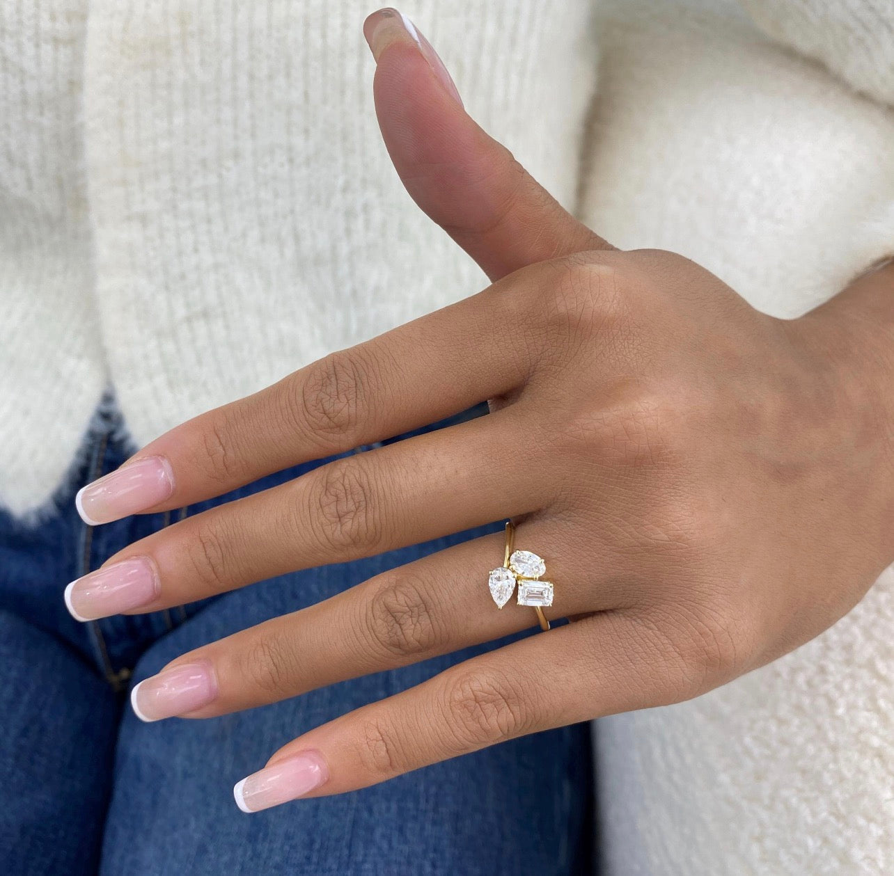1.50ct Three-Stones Mixed Shape Wedding Ring
