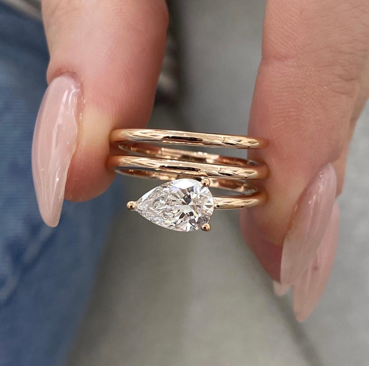 1ct Pear Cut Proposal Ring