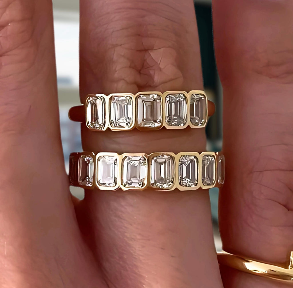 Emerald Cut Diamond Eternity Band