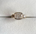 1.50ct Cushion 3-Stone Bezel Set Ring