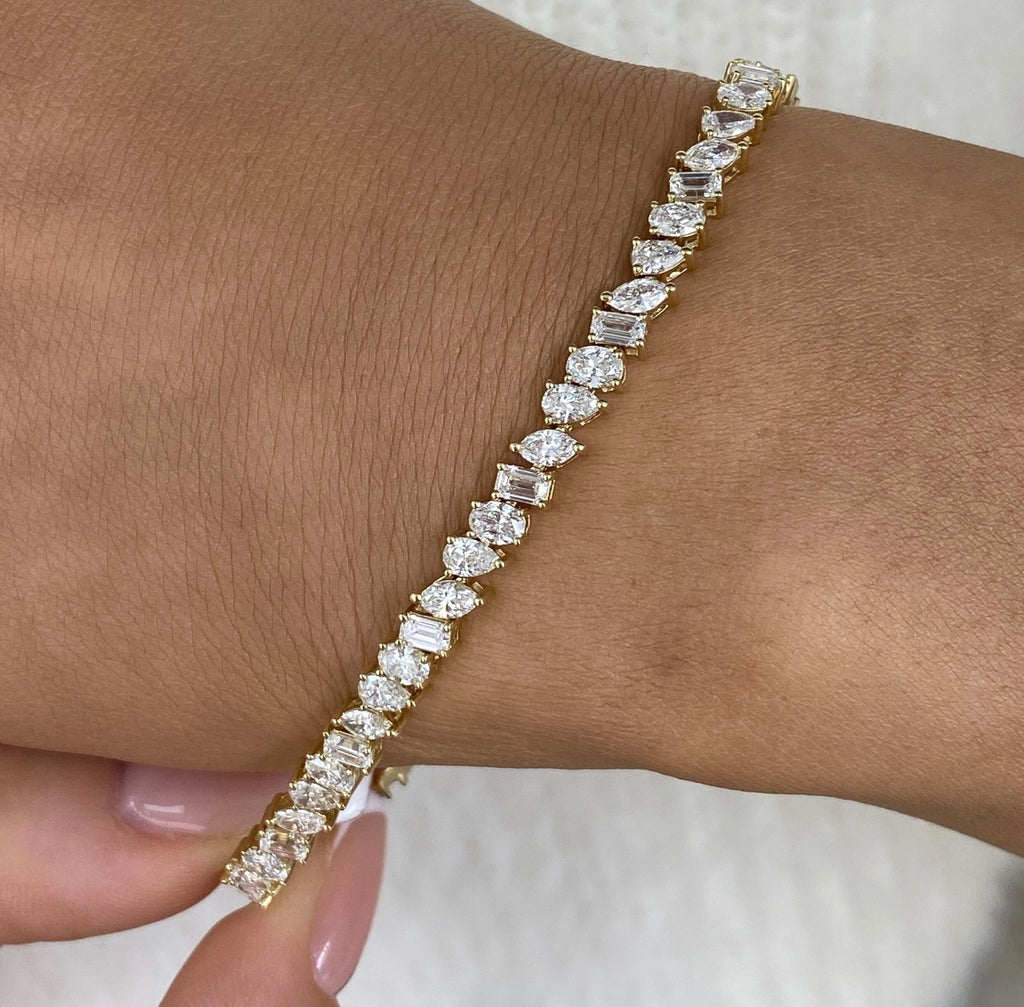 7ct Mixed Shaped Tennis Bracelet