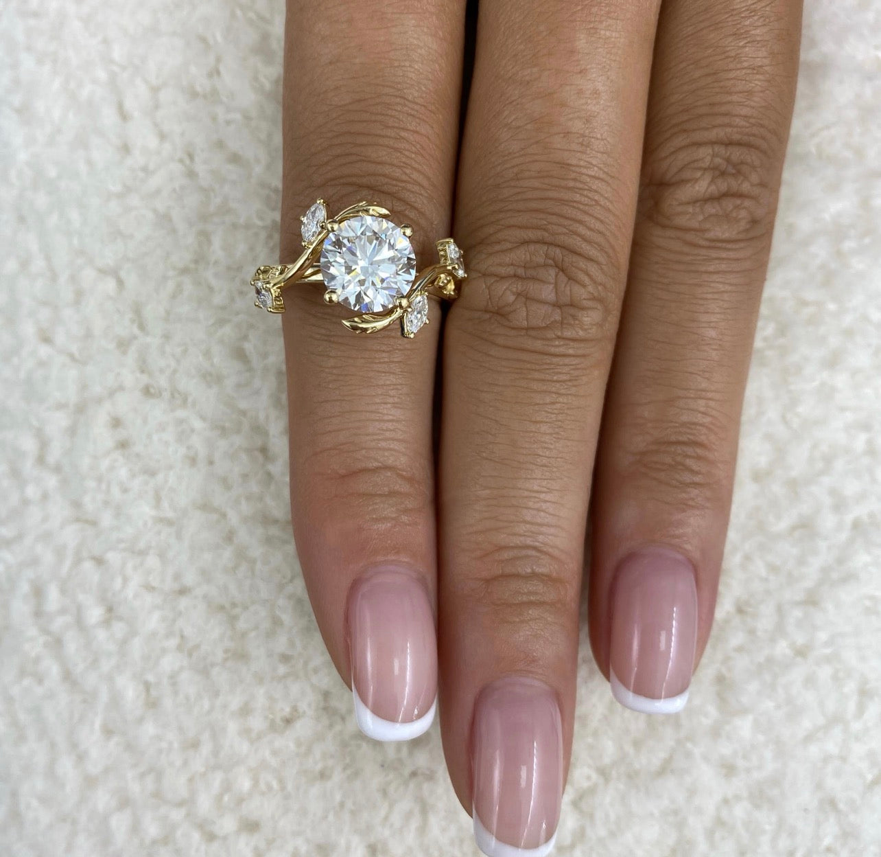 2.80ct Round Cut Accented Band Ring