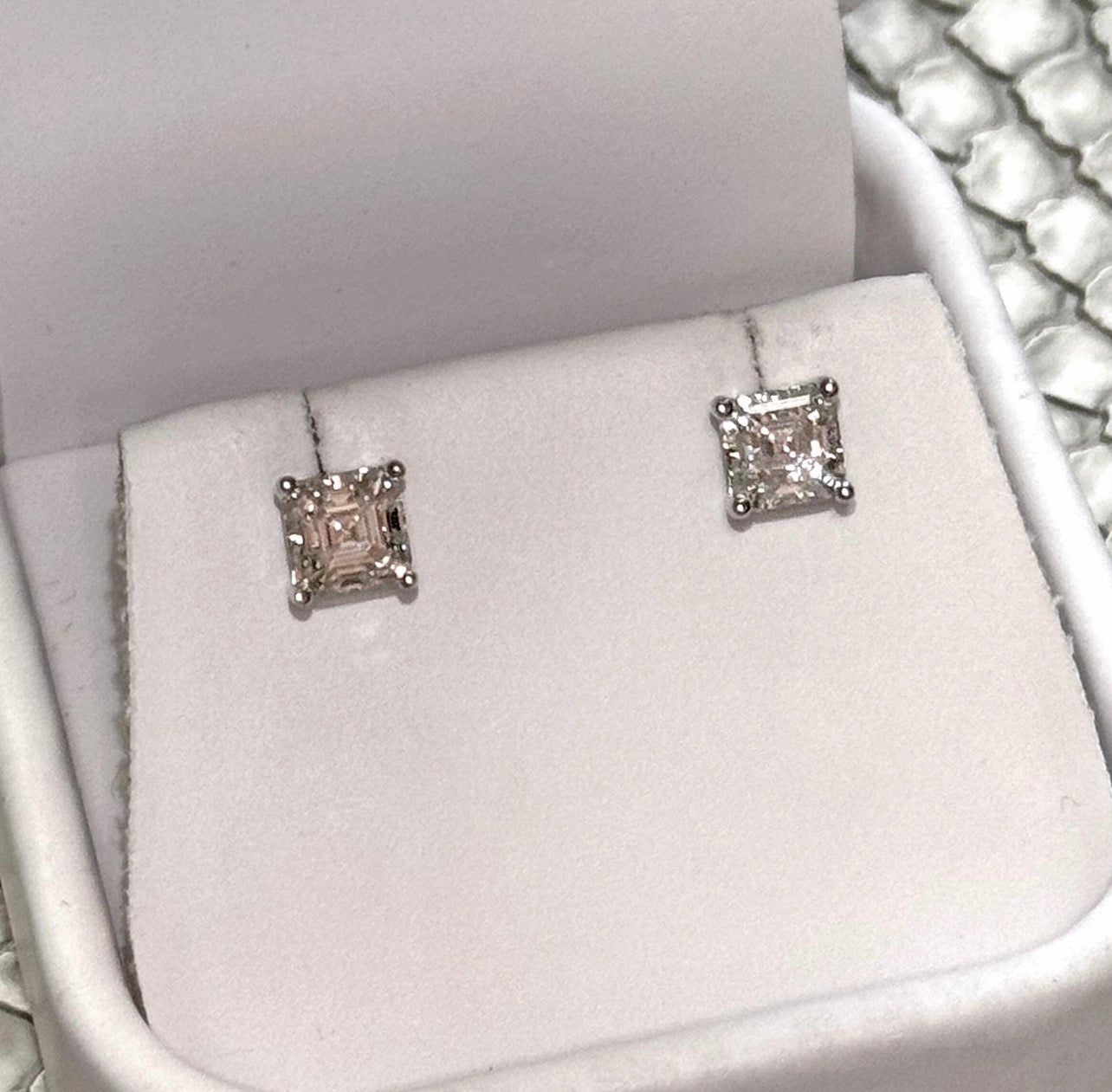 2ct Asscher Cut Stud Earrings
