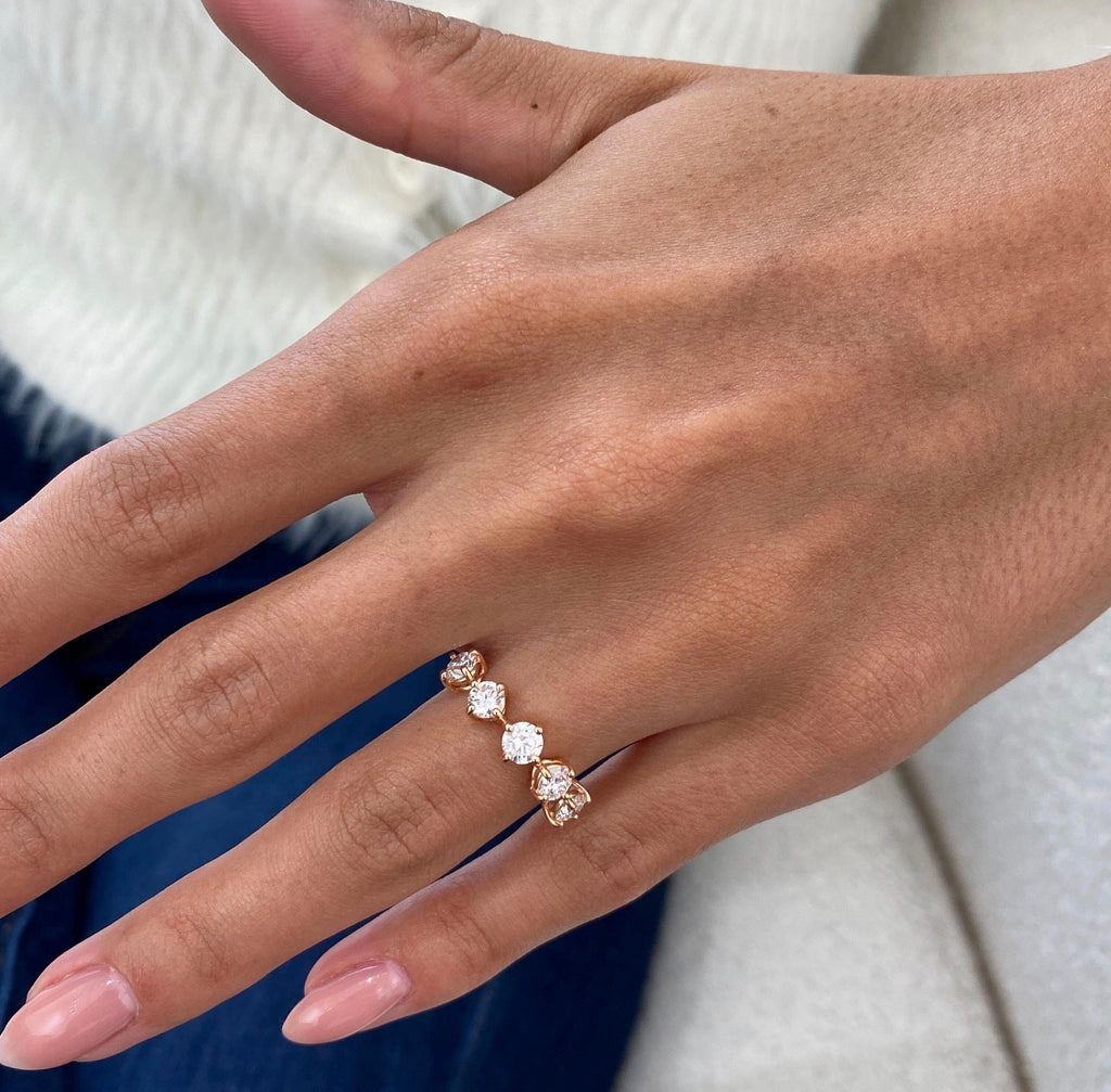 1.25ct Round Cut Diamond Wedding Band