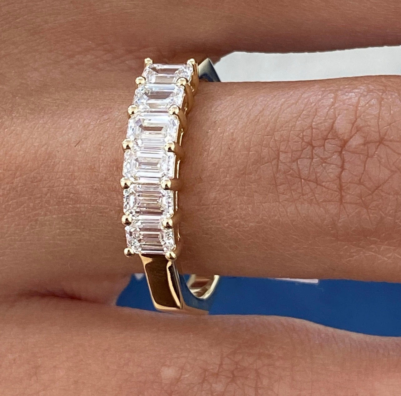 1.20ct Emerald Cut Wedding Band