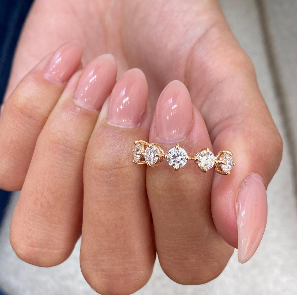 1.25ct Round Cut Diamond Wedding Band