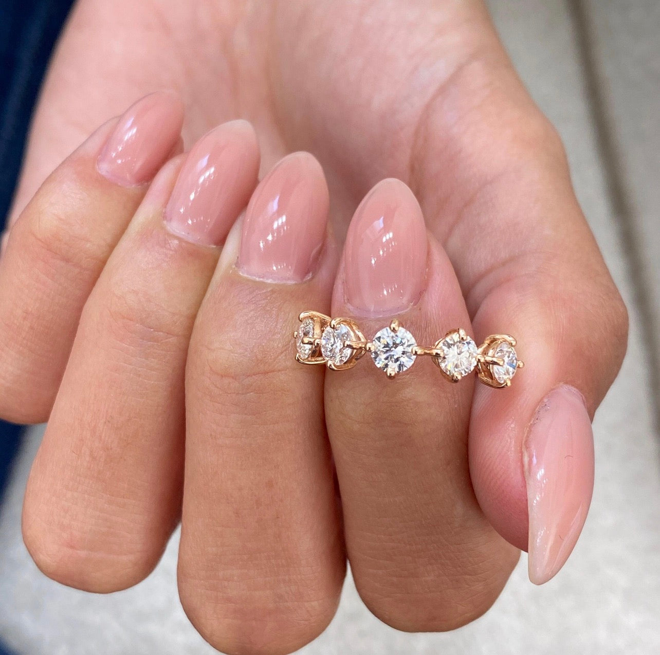 1.25ct Round Cut Diamond Wedding Band