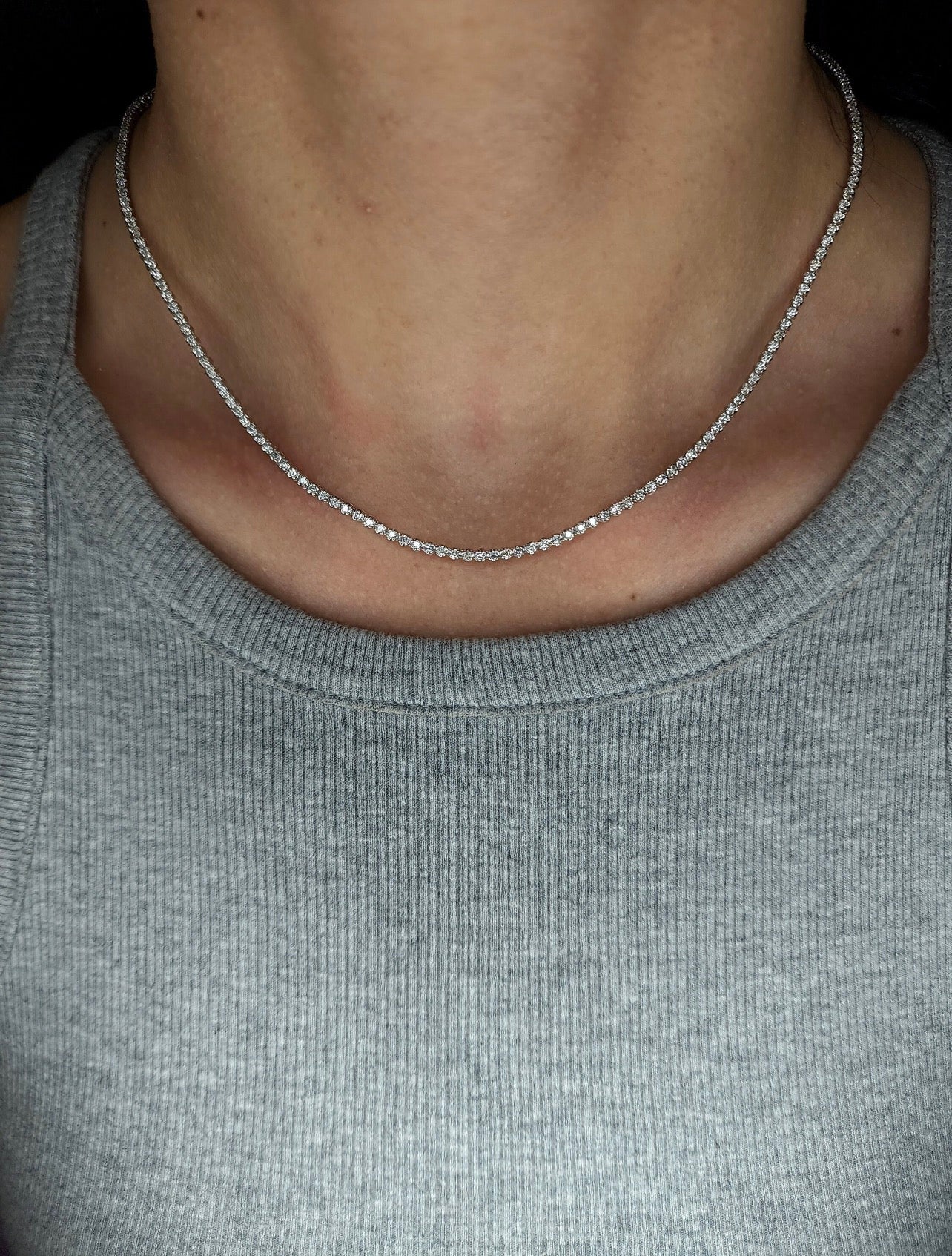 2.35ct Round Cut Tennis Necklace