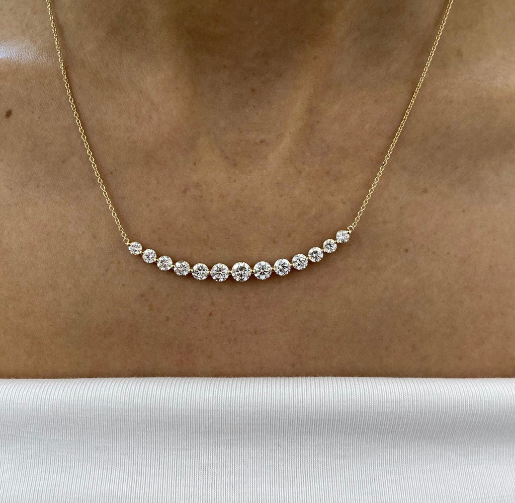3.2ct Round Cut Diamond Necklace