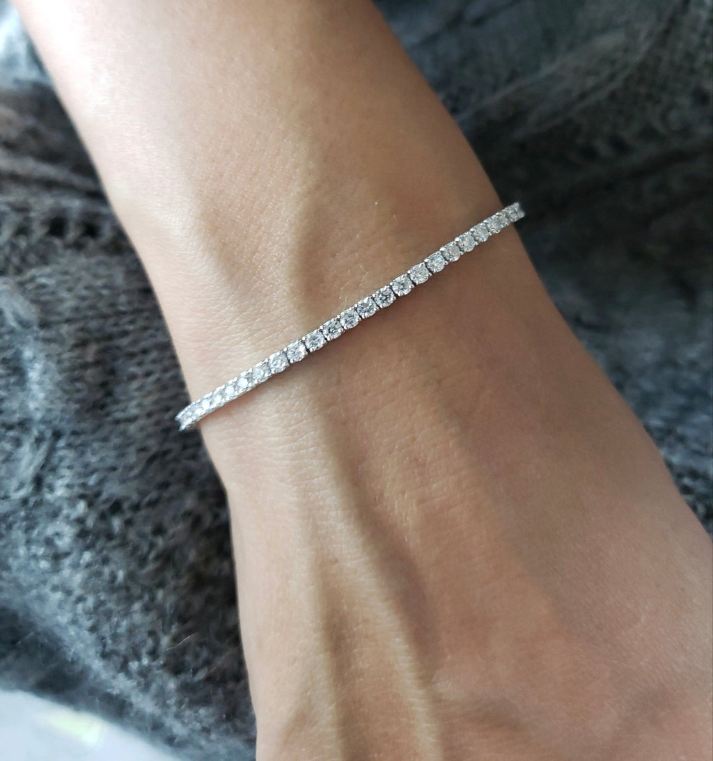 3ct Round Prong Set Tennis Bracelet