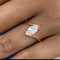 1.00ct Marquise Vertical Capture Ring