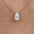 Pear Cut Prong Set Necklace