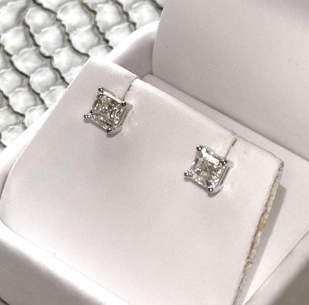 2ct Asscher Cut Stud Earrings