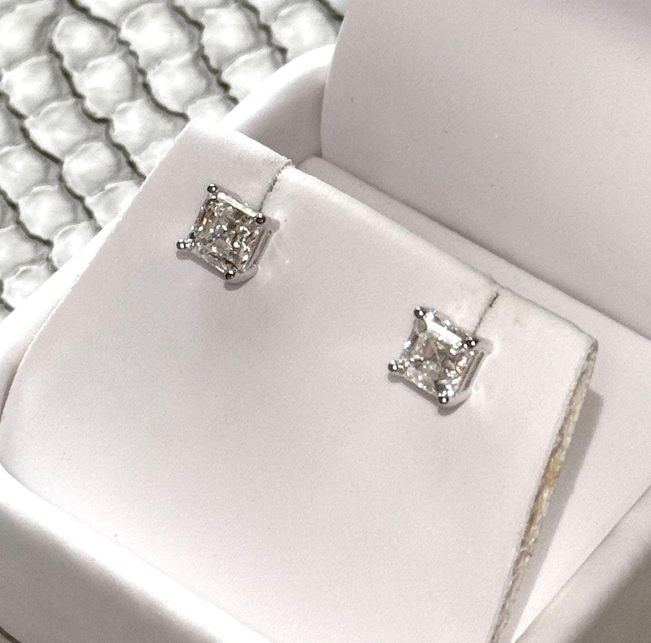 2ct Asscher Cut Stud Earrings
