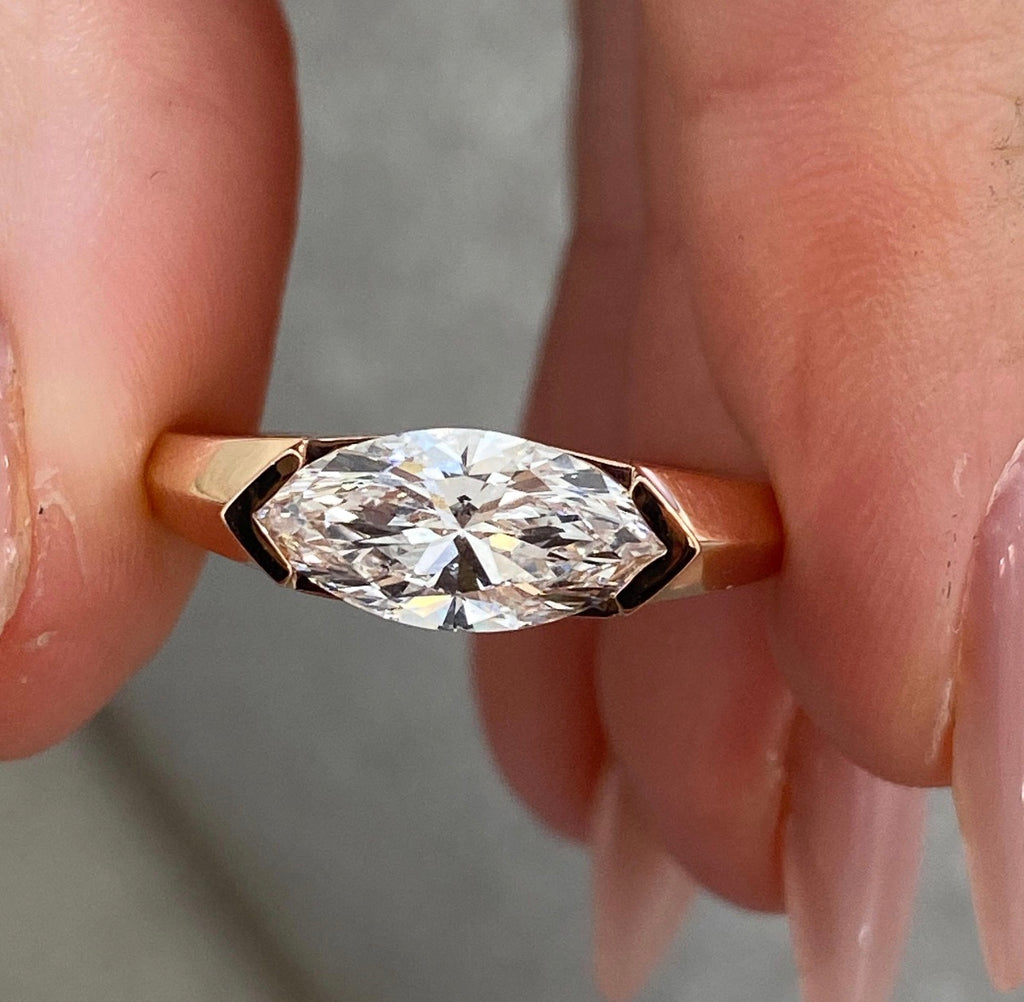 1ct Marquise Cut Solitaire Ring