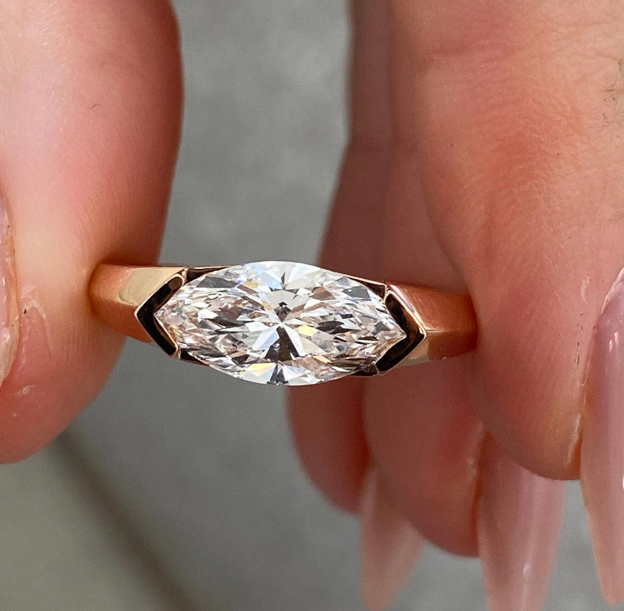 1ct Marquise Cut Solitaire Ring