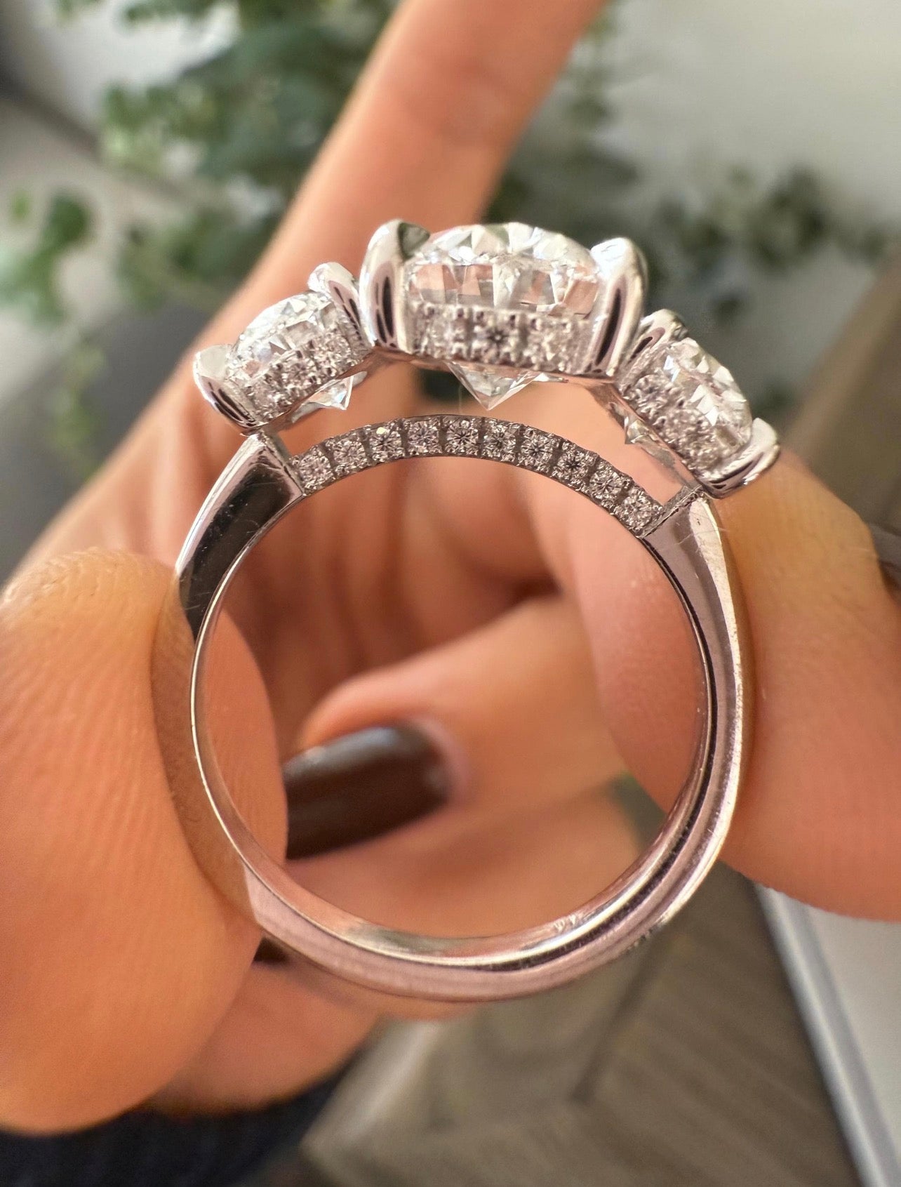 5.25ct Oval 3-stone Engagement Ring