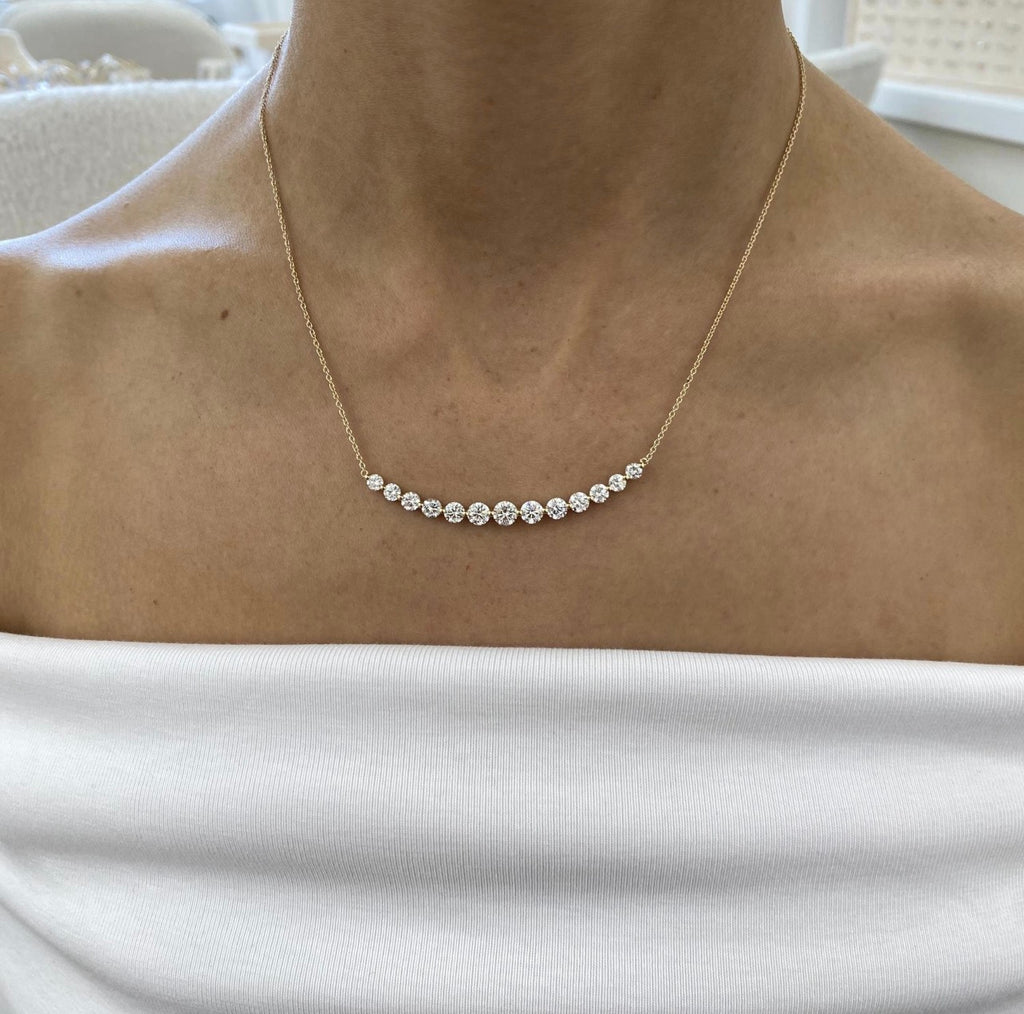 3.2ct Round Cut Diamond Necklace
