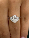 2ct Oval Cut Ring with Trapezoid