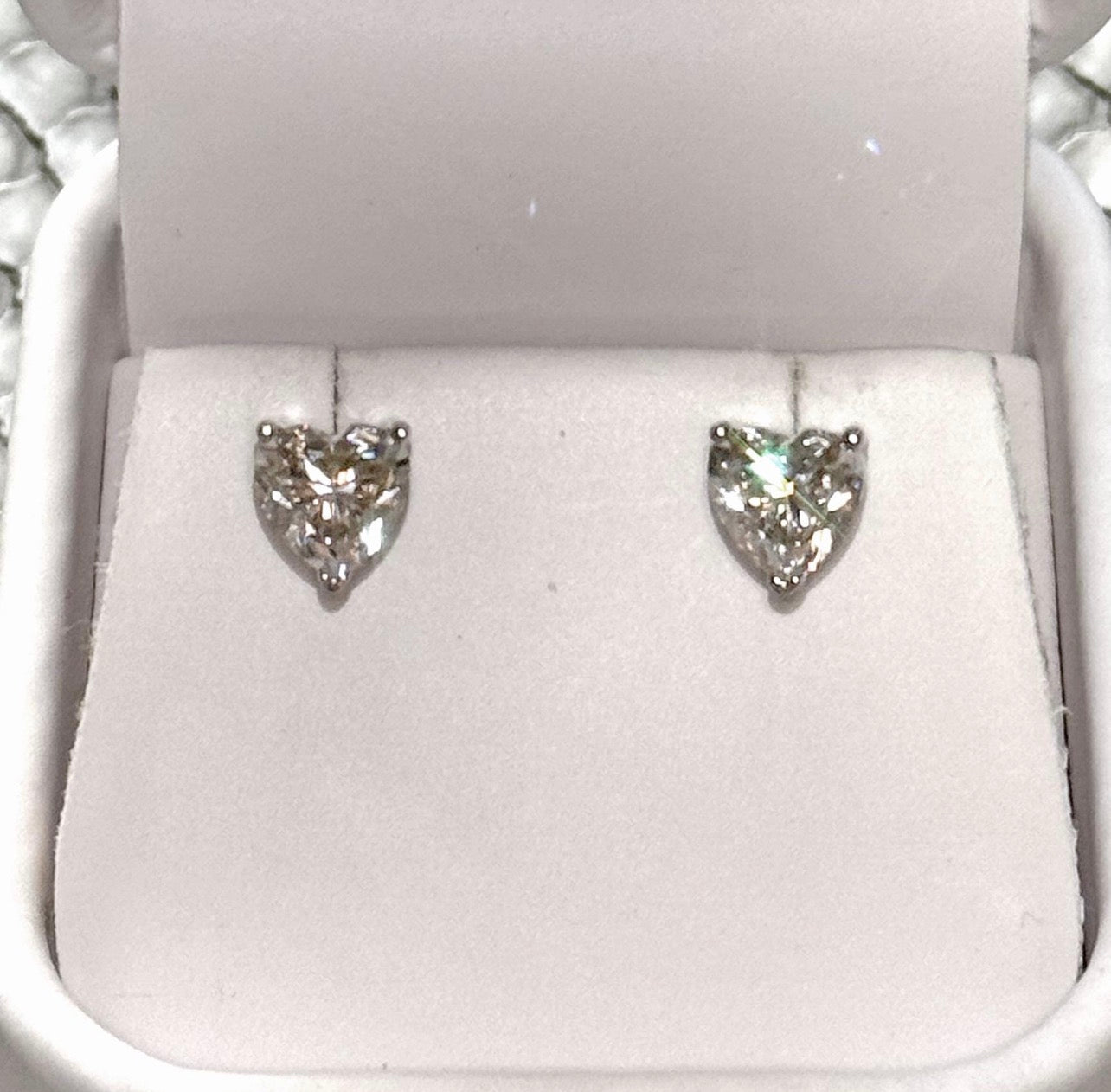 Heart Cut Prong Set Studs