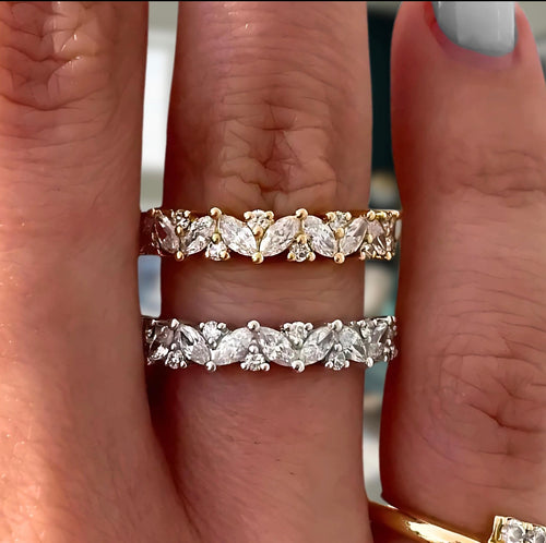 1.25ct Round & Marquise Alternating Eternity Band