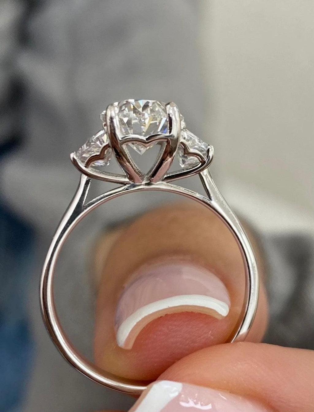 2ct Oval Cut Ring with Trapezoid