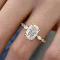 2.50ct Cushion Cut with Floral Band Ring