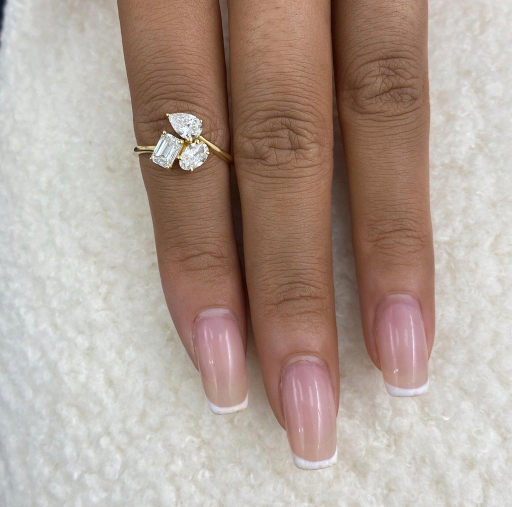 1.50ct Three-Stones Mixed Shape Wedding Ring