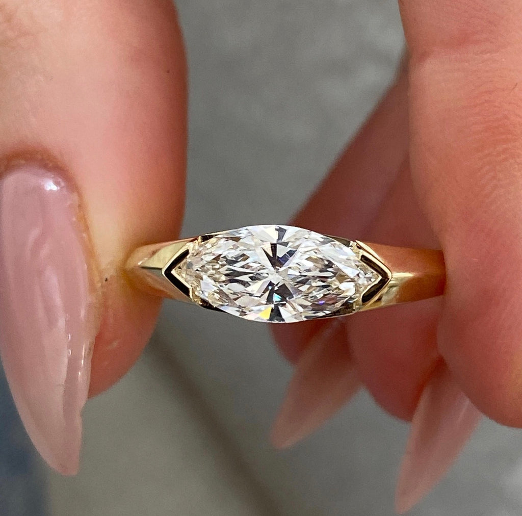 1ct Marquise Cut Solitaire Ring