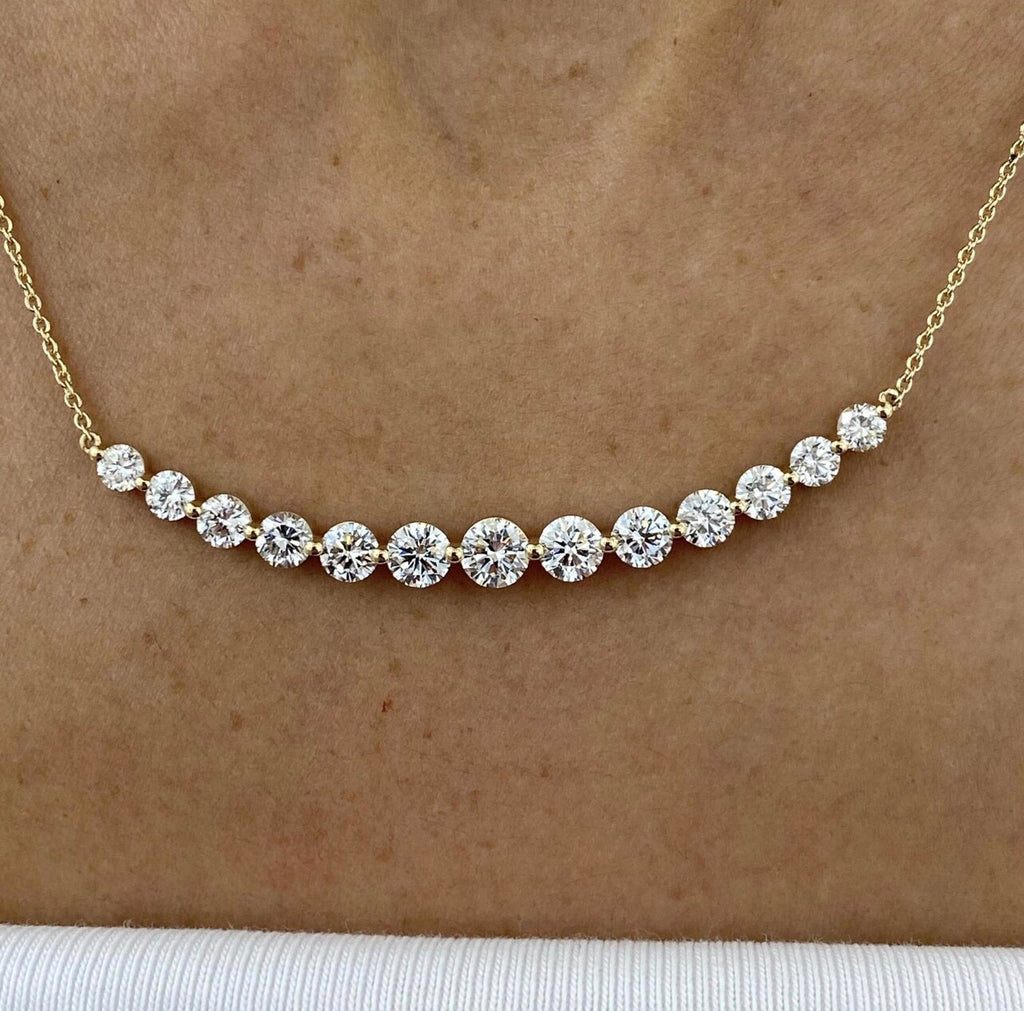 3.2ct Round Cut Diamond Necklace