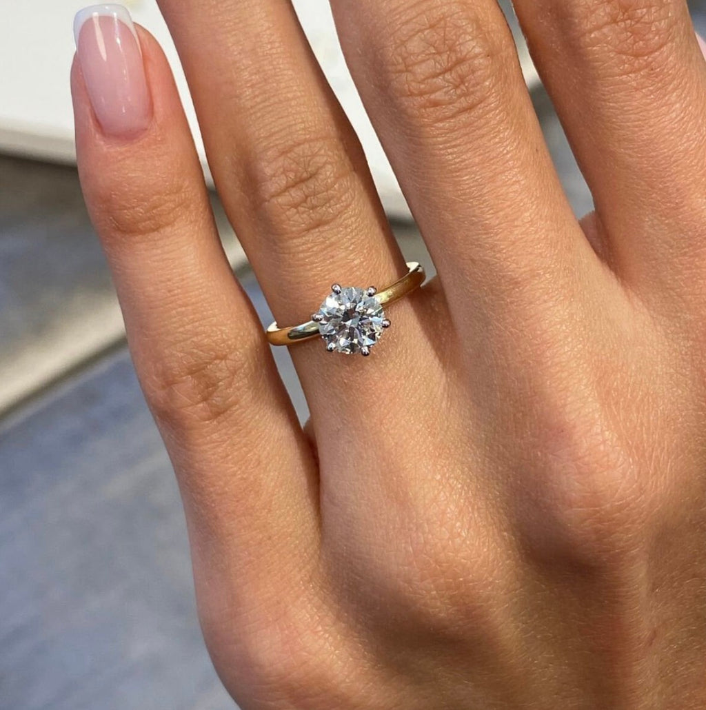 1.00ct Round Cut Engagement Ring