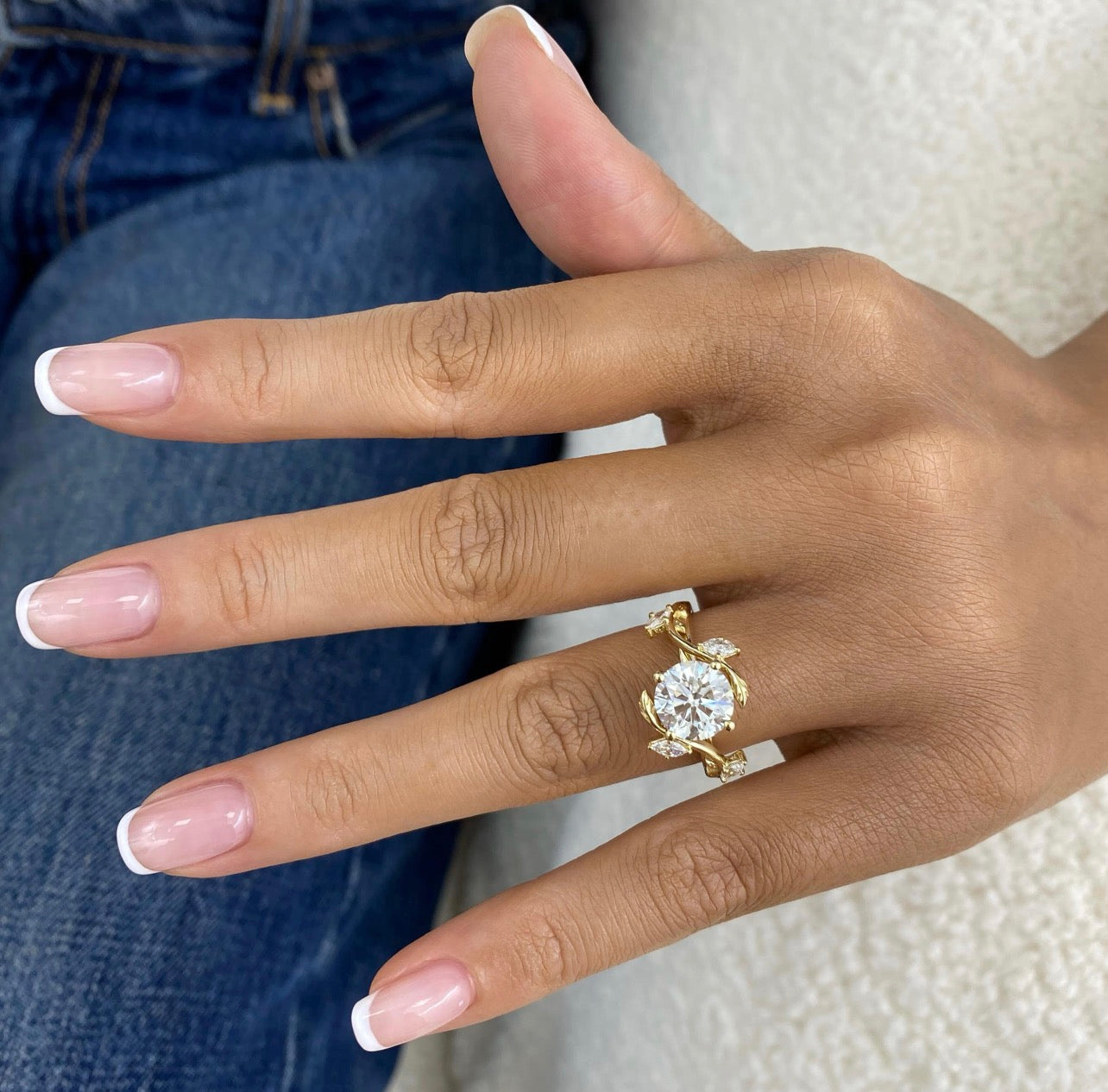 2.80ct Round Cut Accented Band Ring