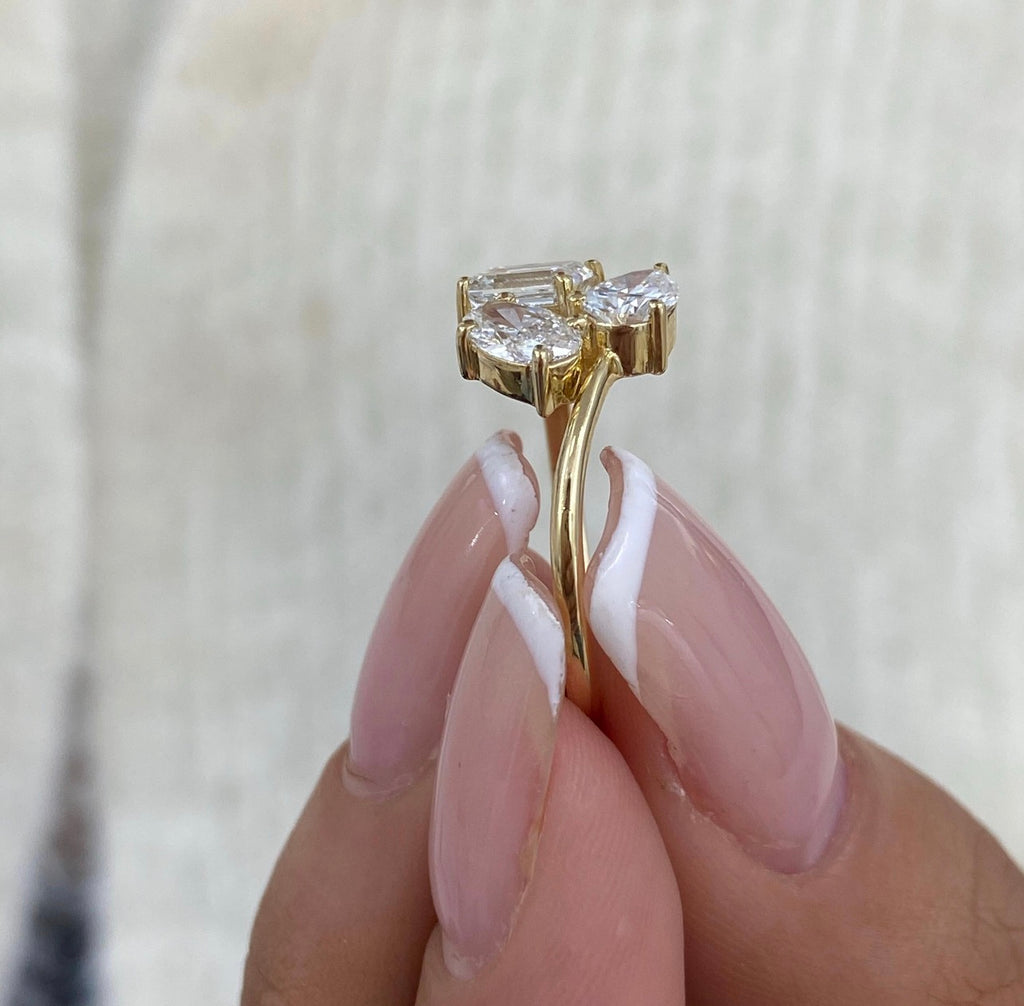 1.50ct Three-Stones Mixed Shape Wedding Ring