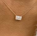 Radiant Cut East West Bezel Set Necklace