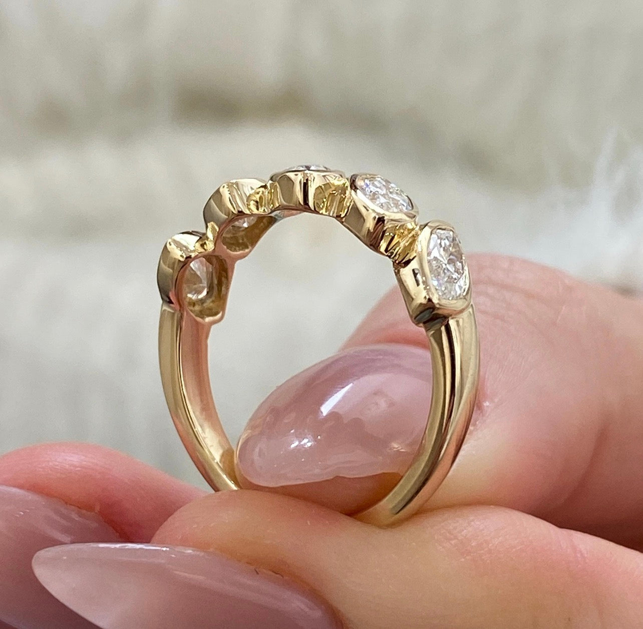 1.50ct Marquise Cut Tilted Wedding Ring