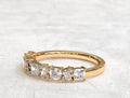0.86ct Asscher, Baguette & Round Cut Wedding Band