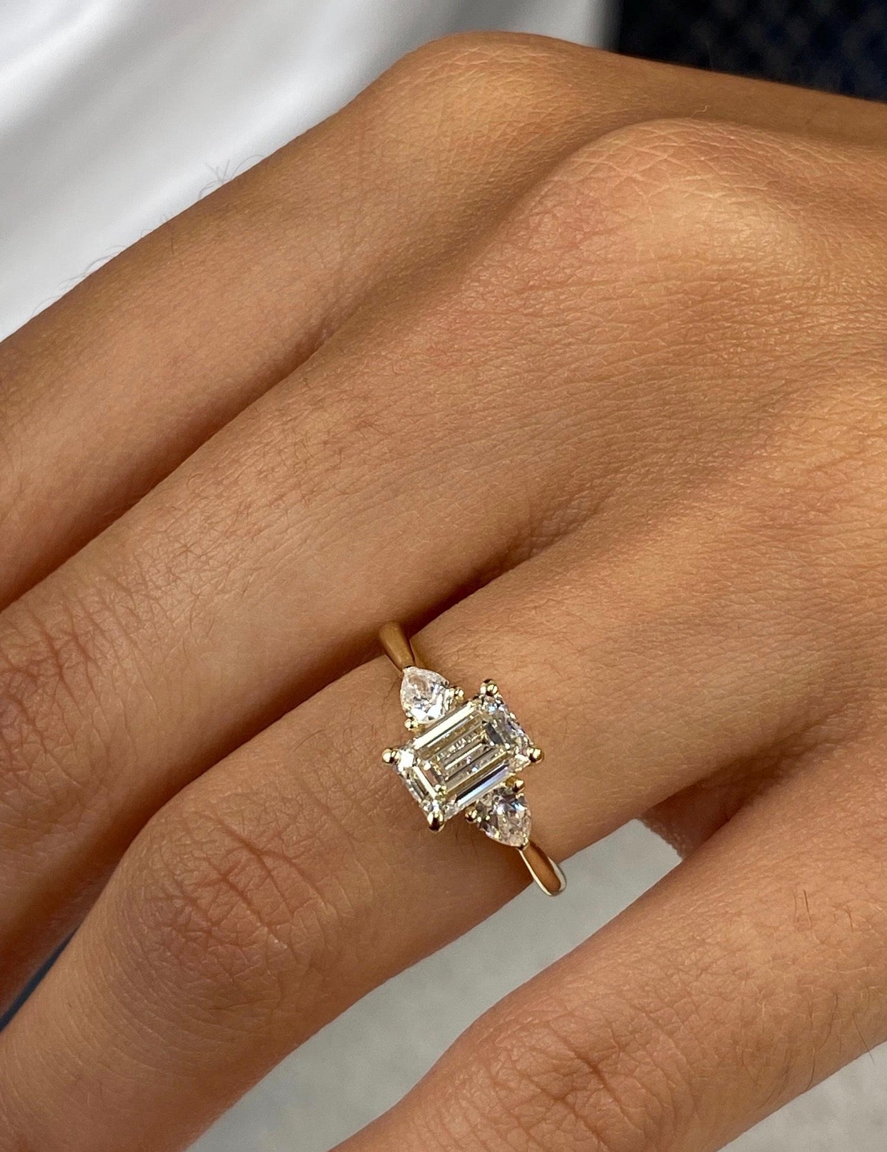 1.50ct Emerald Cut 3-stone Ring