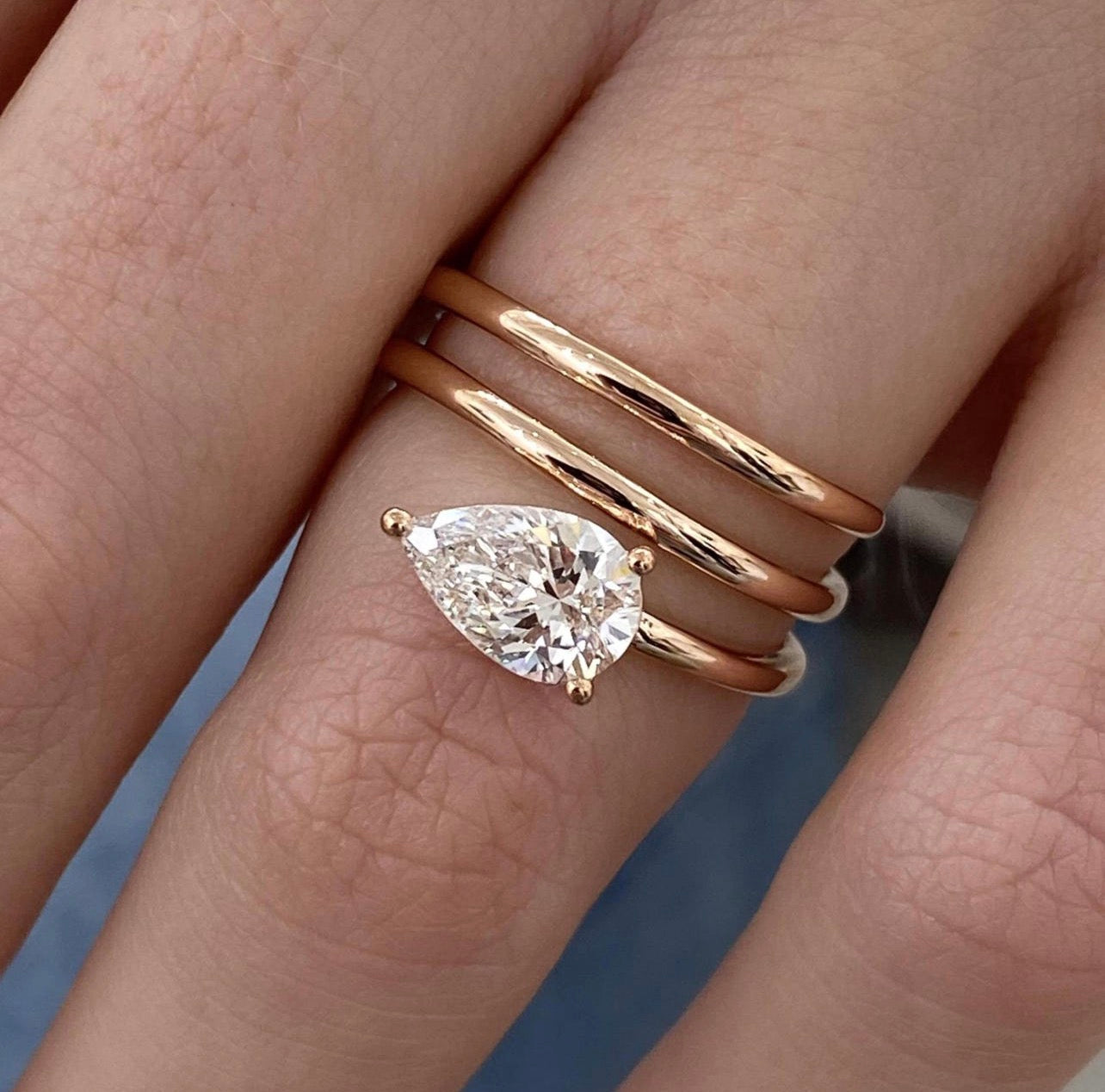 1ct Pear Cut Proposal Ring