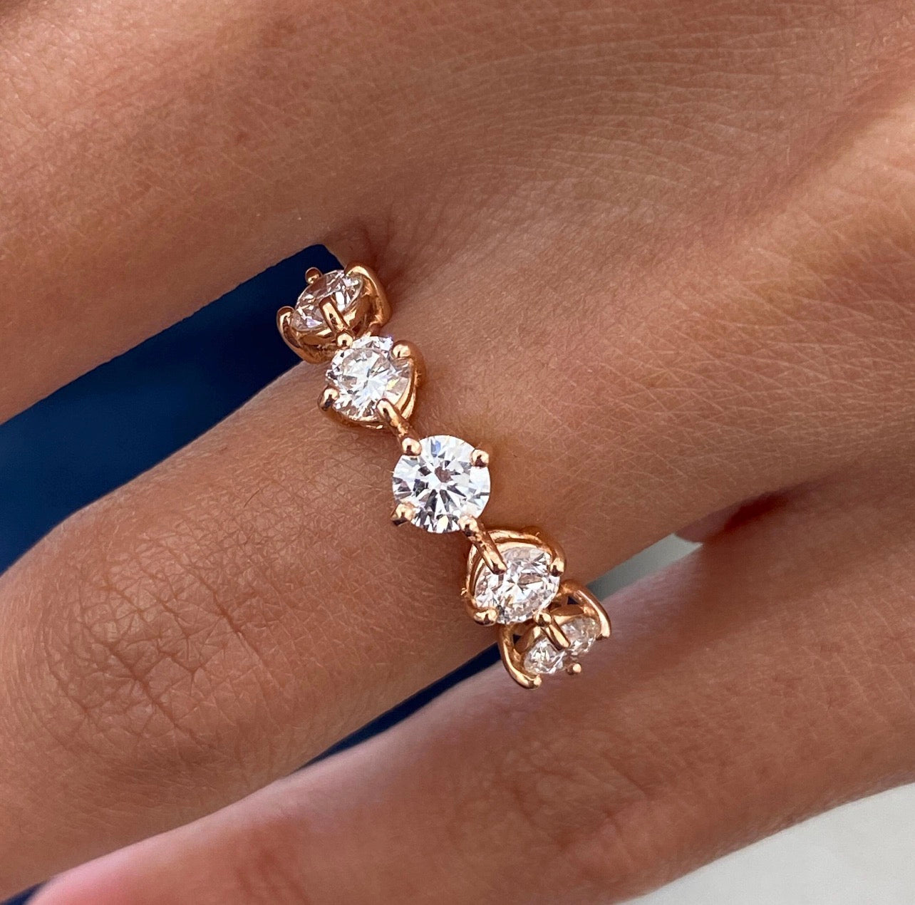 1.25ct Round Cut Diamond Wedding Band