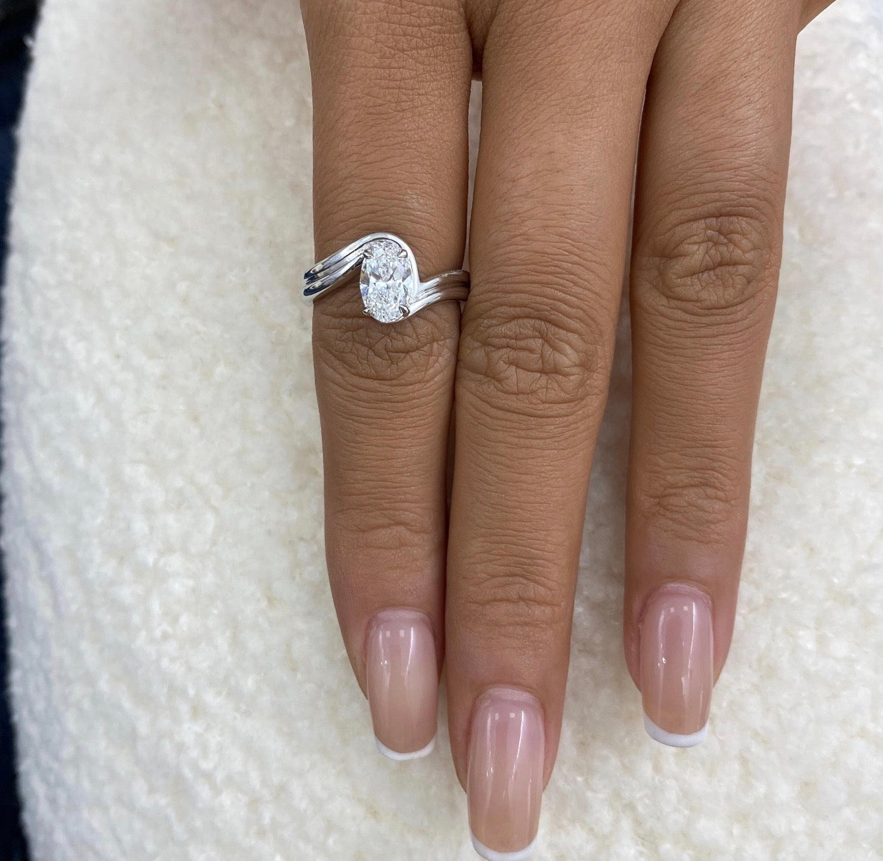 Alyssa Oval Lab Grown Diamond Double Band Ring