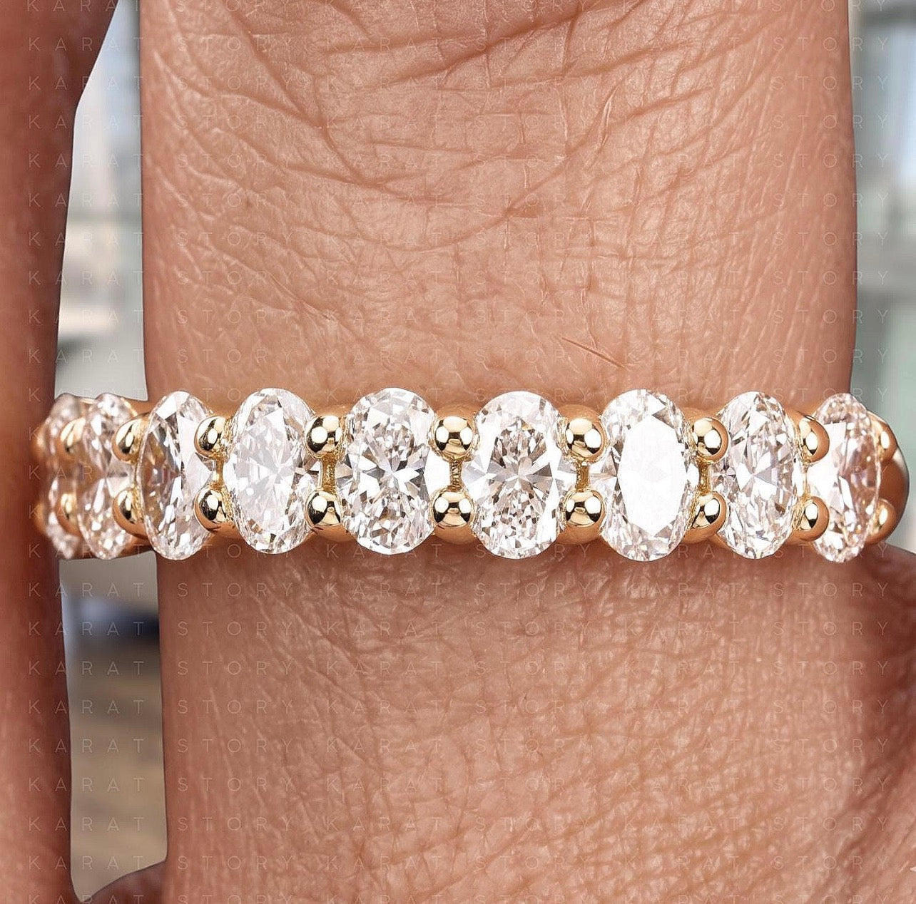 1.35ct Oval Half Eternity Band