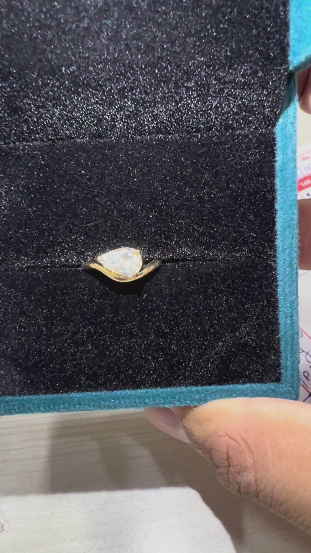 Pear Cut Pinky Finger Ring