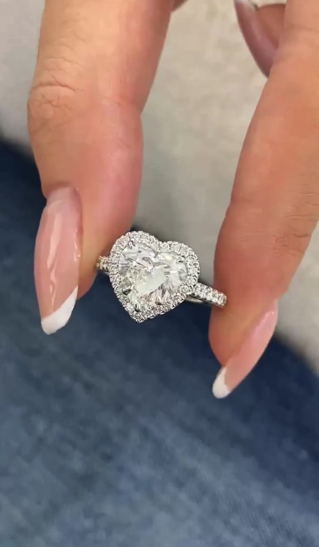 2.50ct Heart Cut Halo Ring