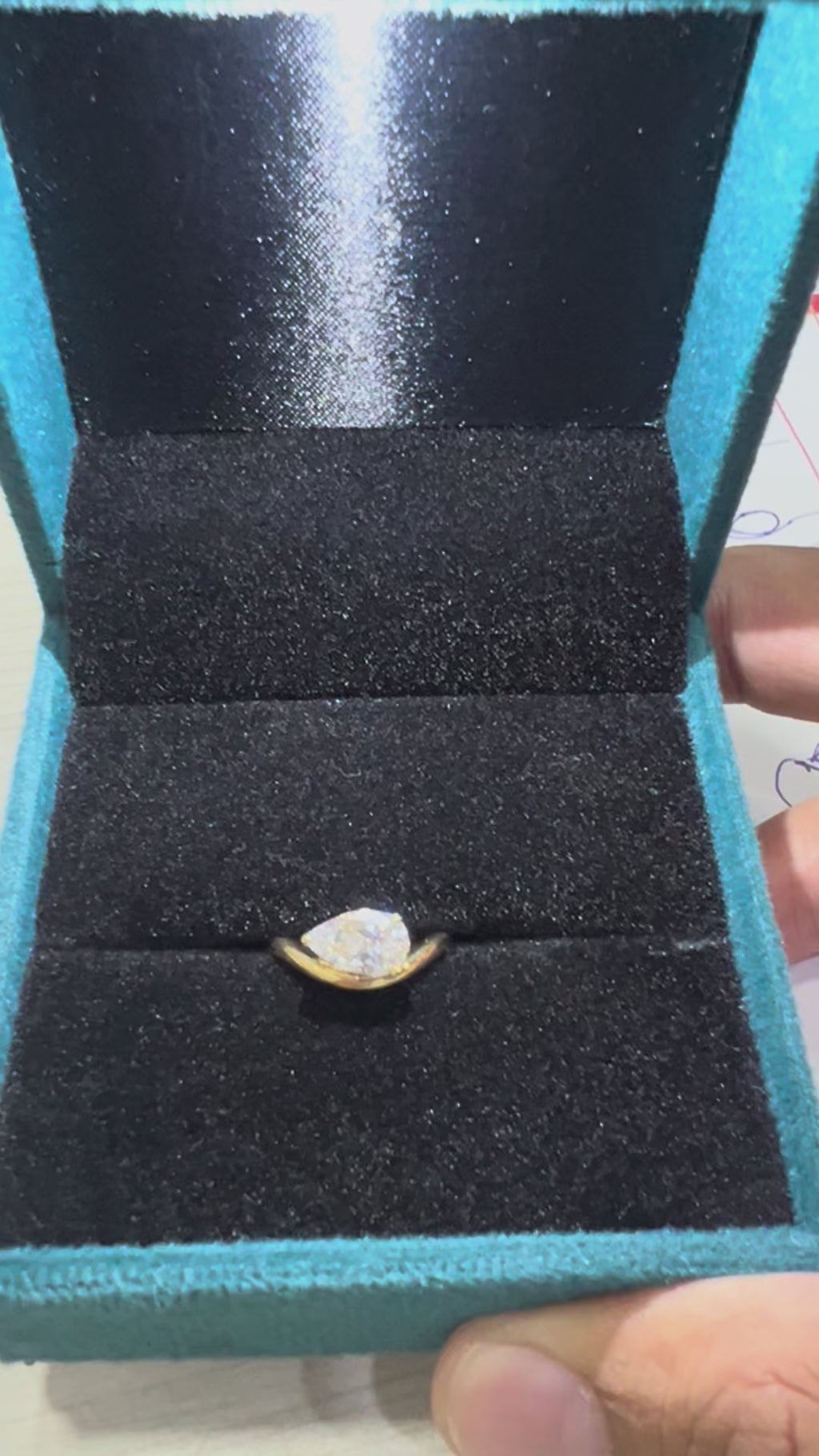 Pear Cut Pinky Finger Ring