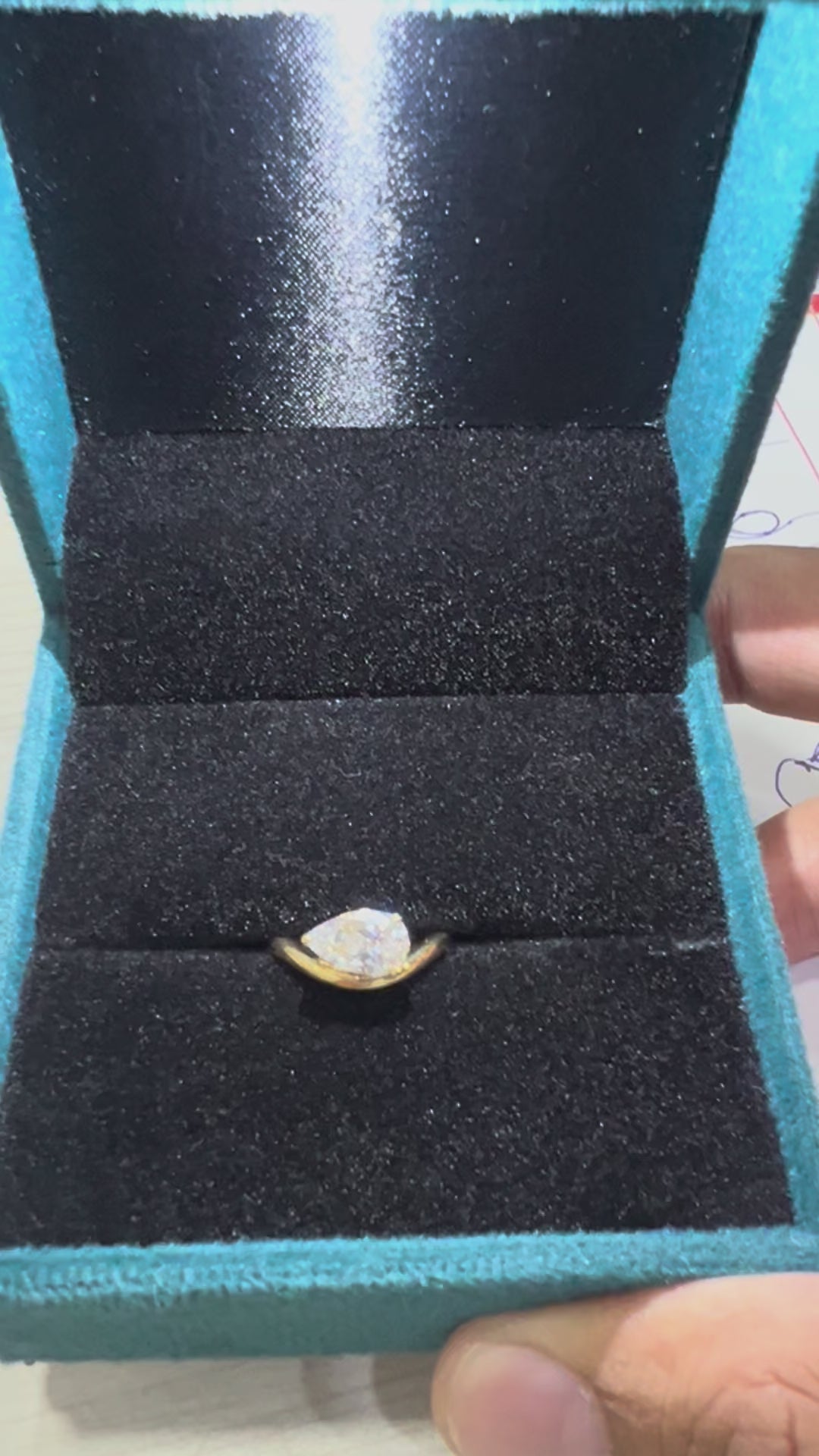 Pear Cut Pinky Finger Ring