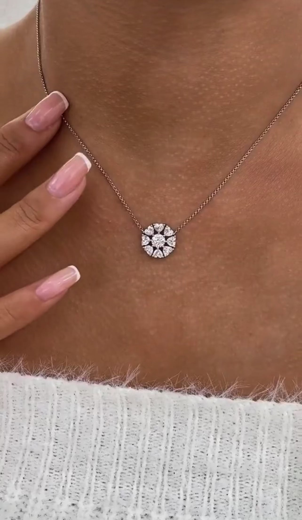2ct Heart & Round Cut Diamond Pendant Necklace