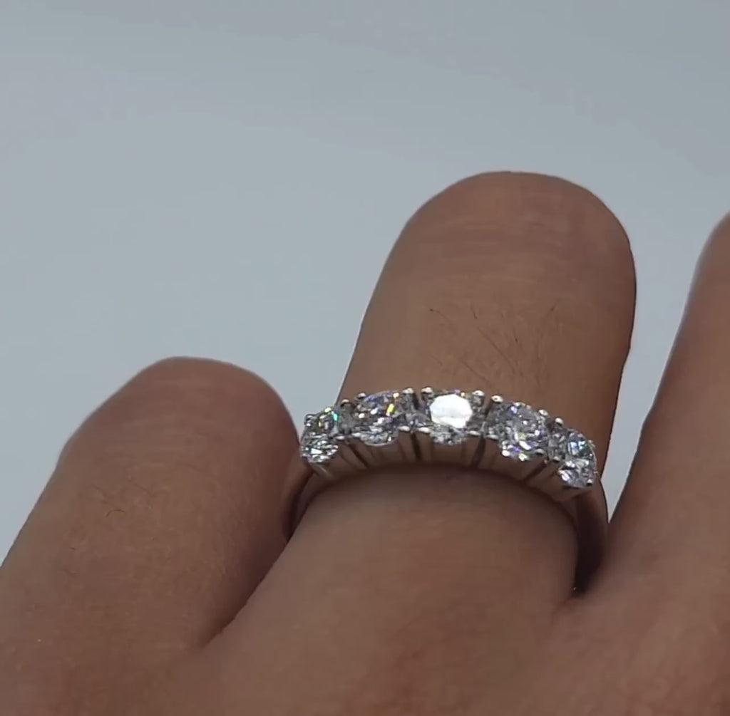 1ct Round 5-Stone Eternity Band