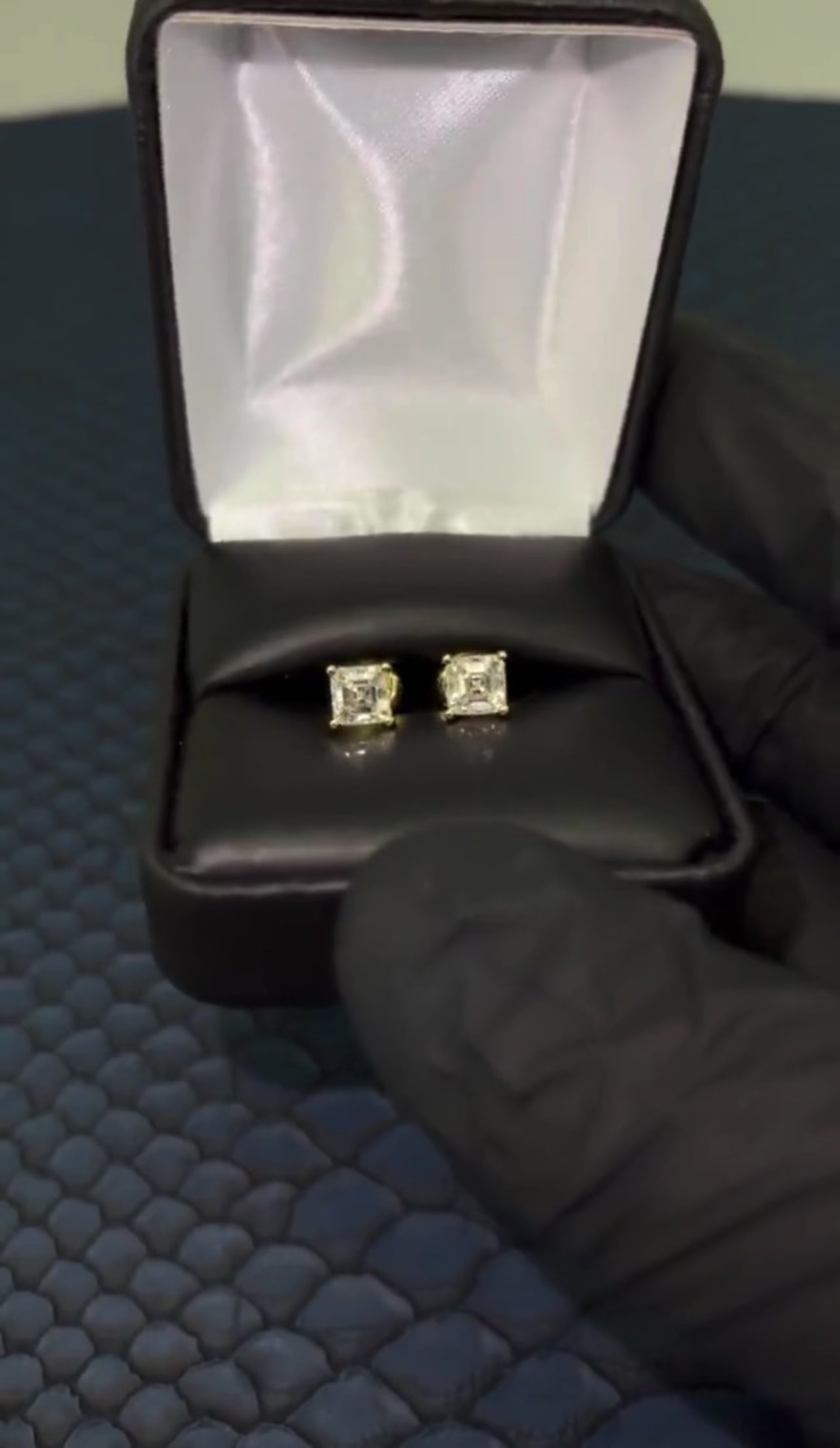2ct Asscher Cut Stud Earrings